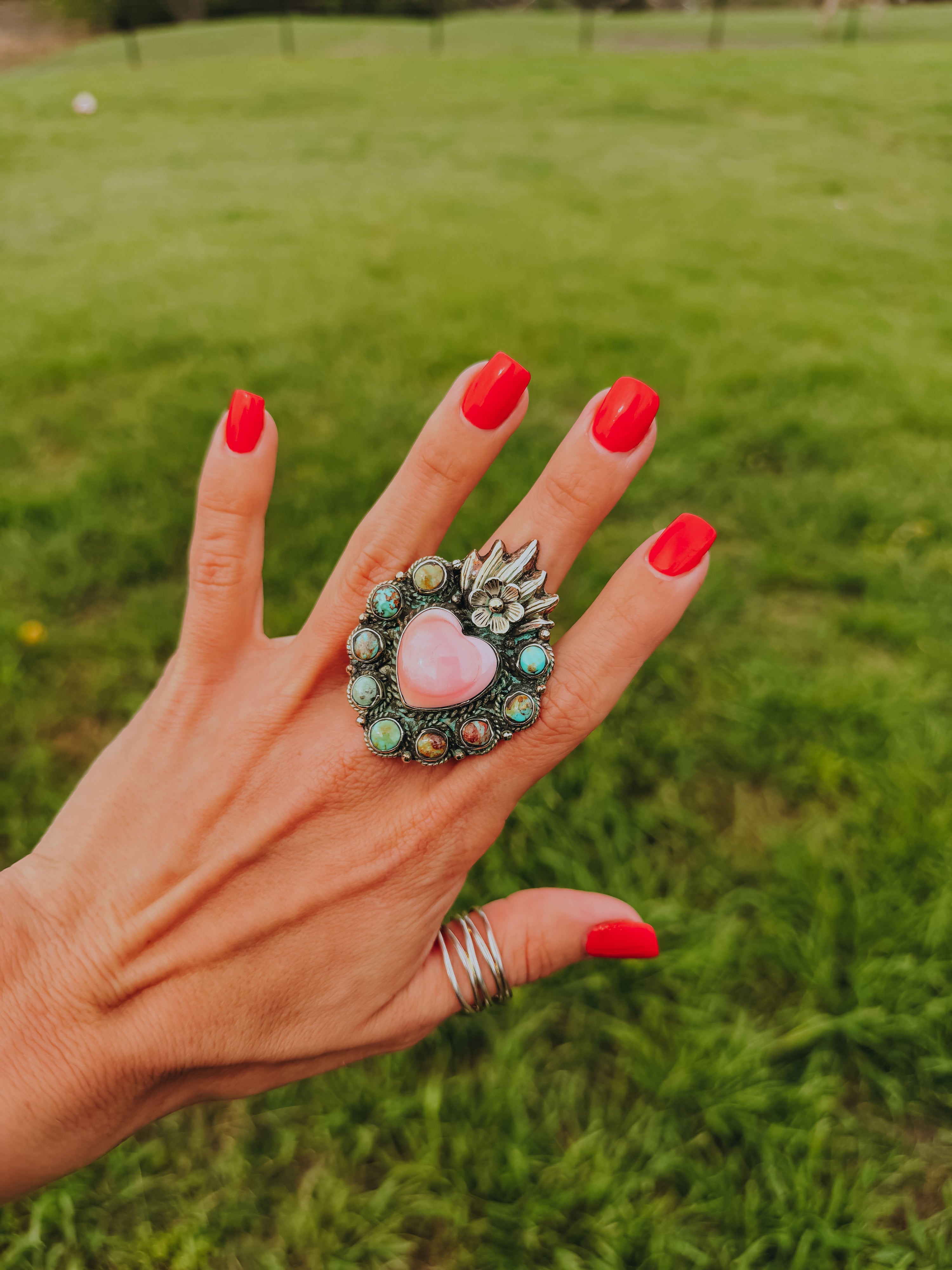 Flaming Heart Ring