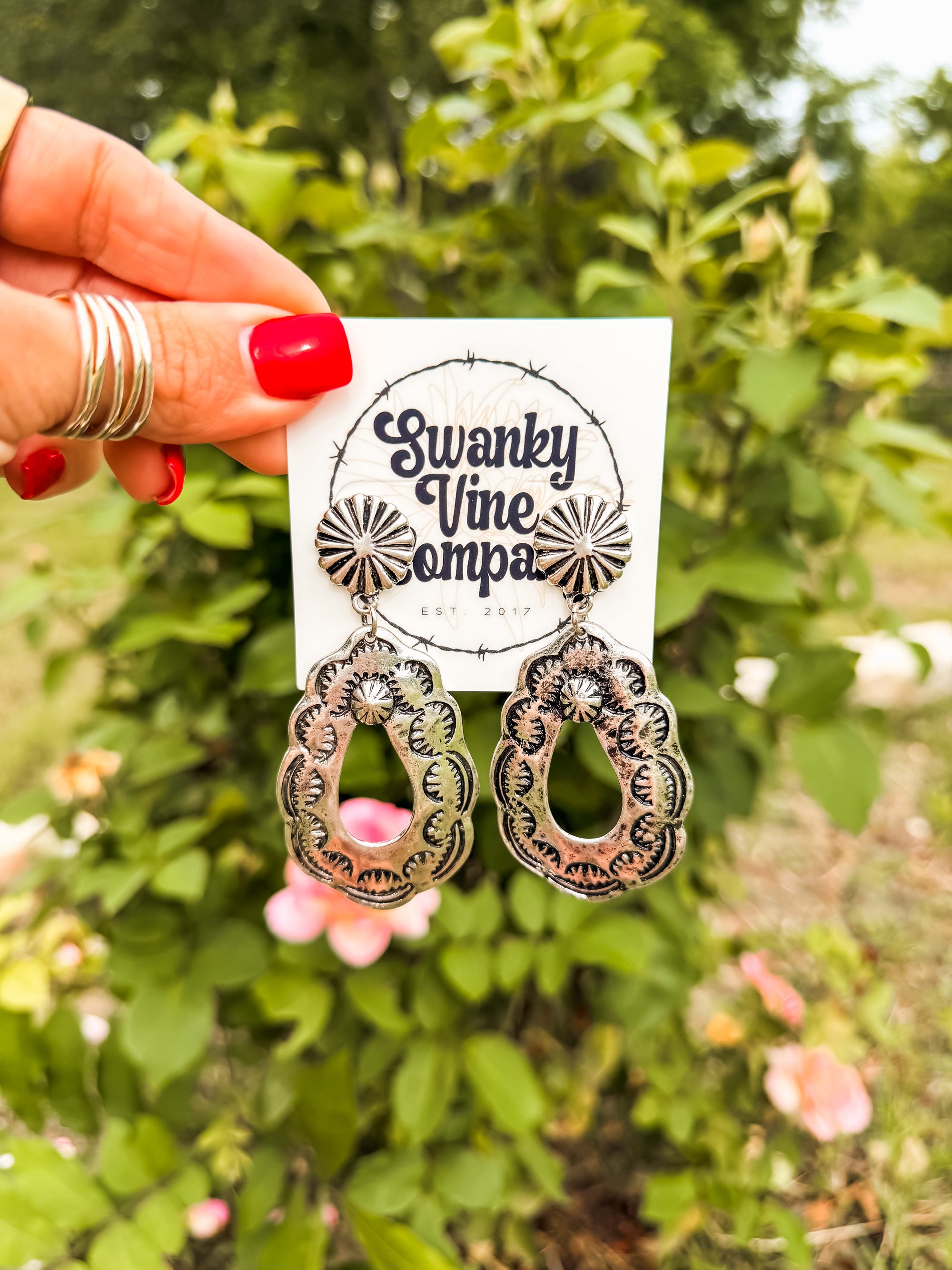 Western Concho Earrings