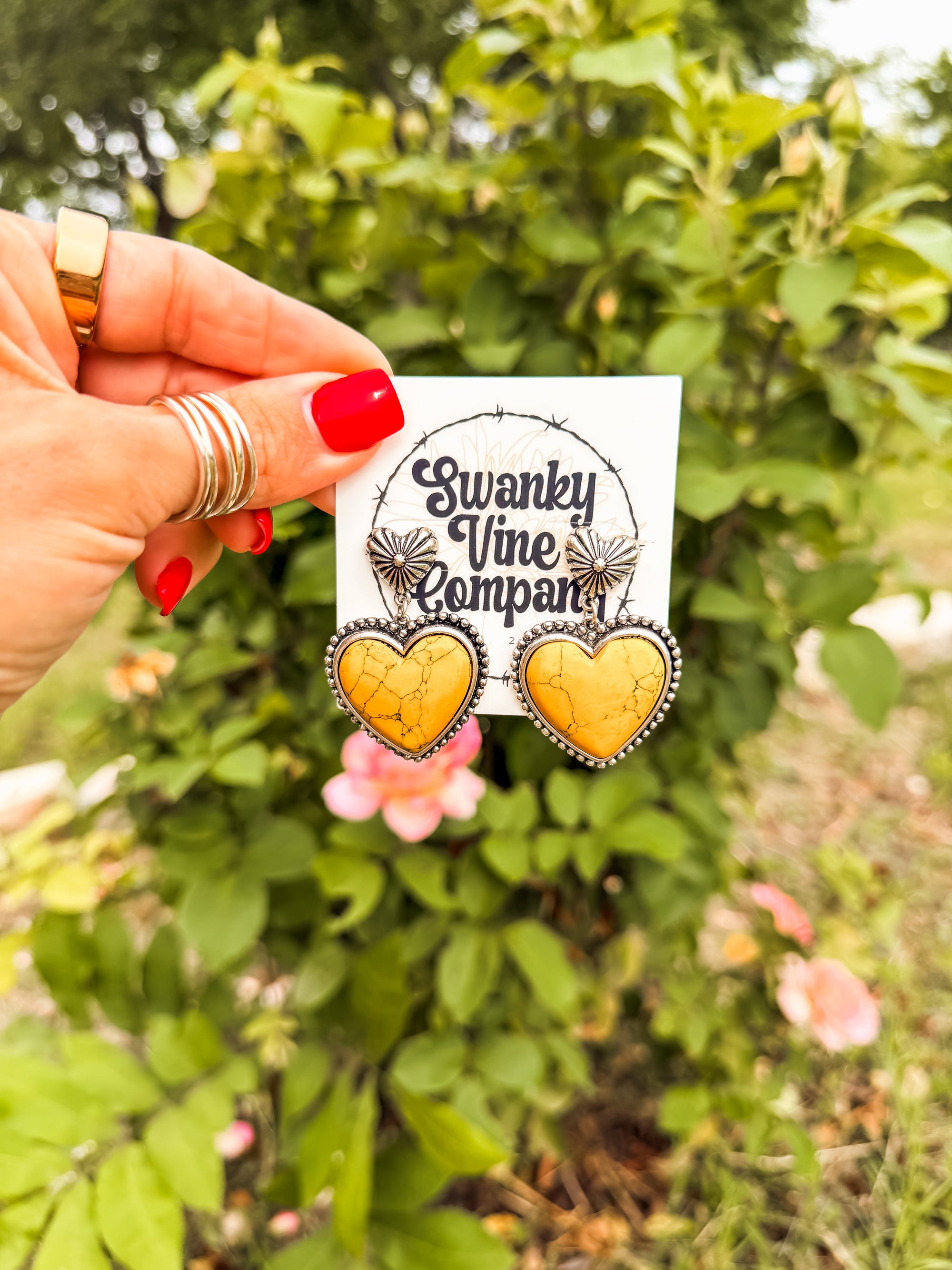 Golden Heart Earrings