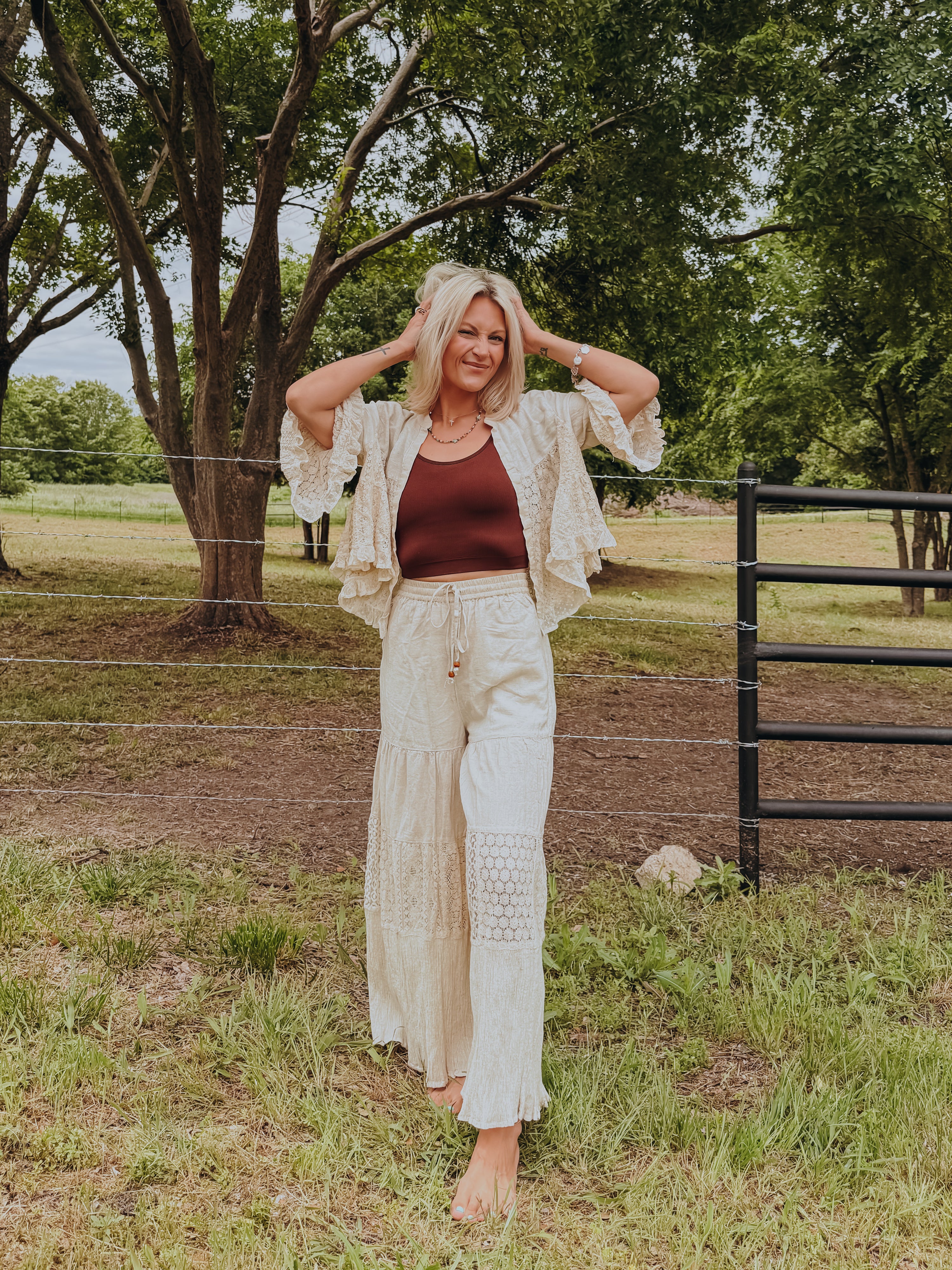 Bohemian Breeze Ruffle Cardi